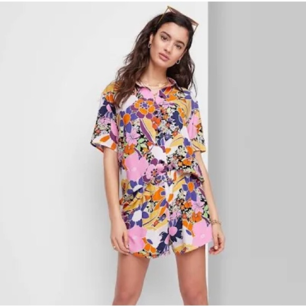 Ascot + Hart Floral Top & Shorts Set